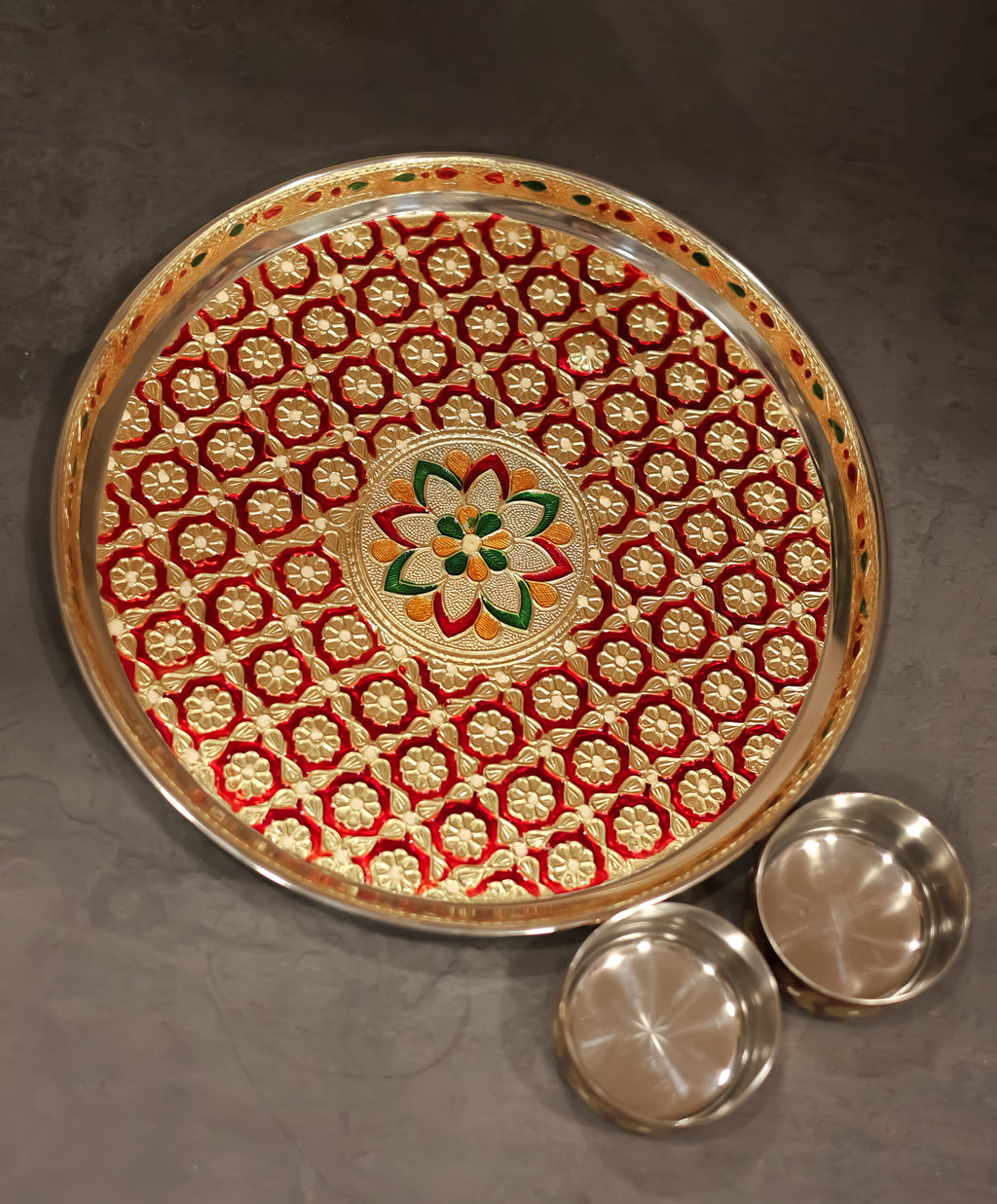 Meenakari Thali Set