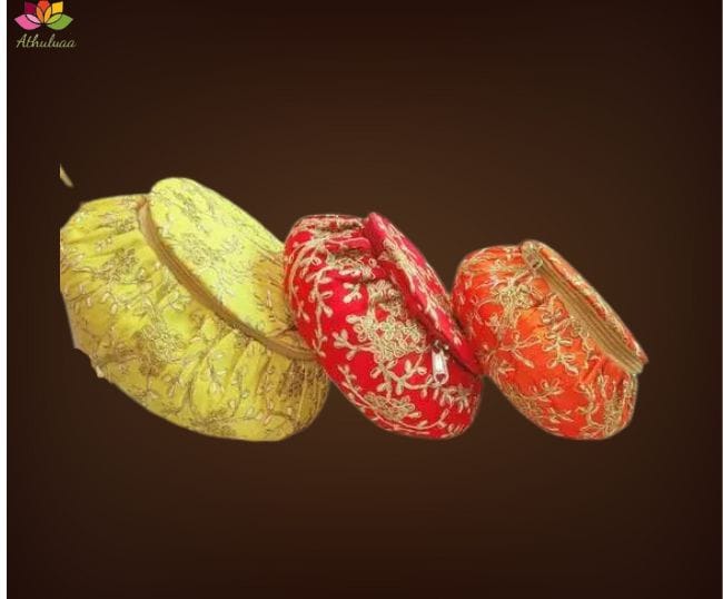 Bangle And Earring box with Floral Embroidery