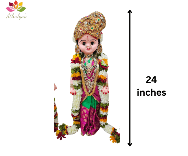 Margazhi Aandal Doll with Golden Crown