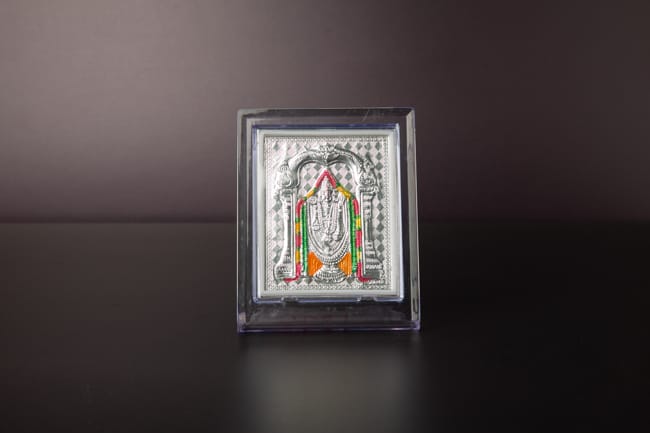 Silver Finish God In Acrylic Frame