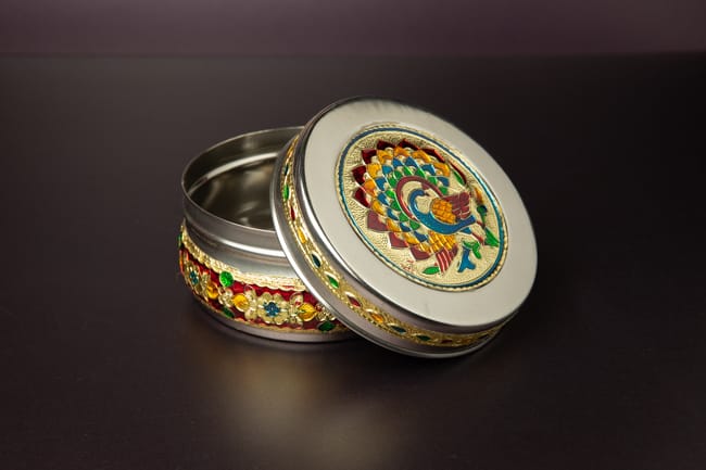 Peacock Dry Fruit Steel Box