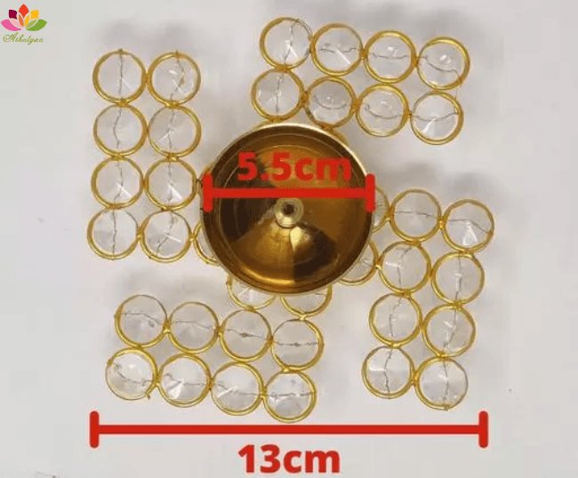 Crystal Swastik Diya