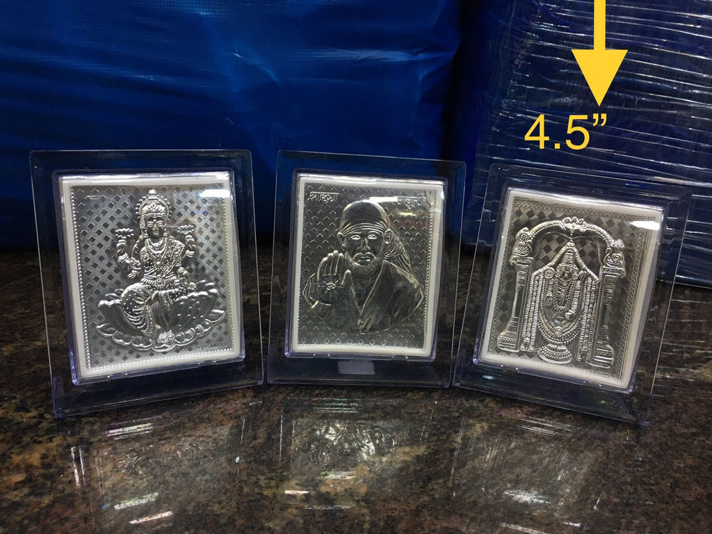 Silver finish God in Acrylic frame