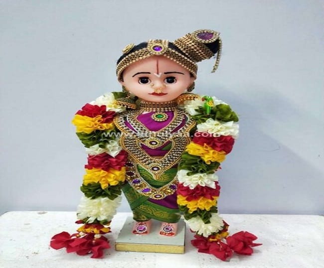 Aandal In Iyengar Style Saree