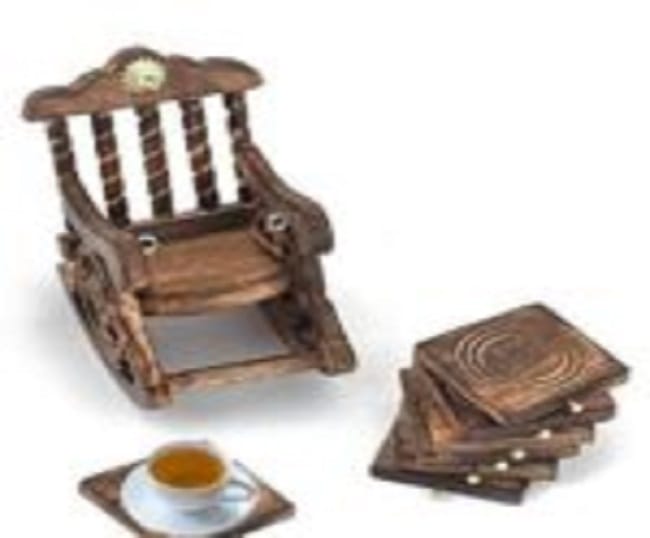 Armchair shaped tea coaster