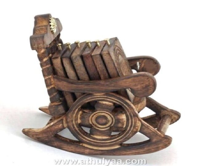 Armchair shaped tea coaster