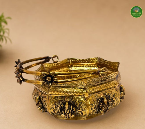 Ashtalakshmi Brass Design Temple flower basket