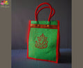 Ganesha Jute bag with thank you print- BUY ONE GET ONE