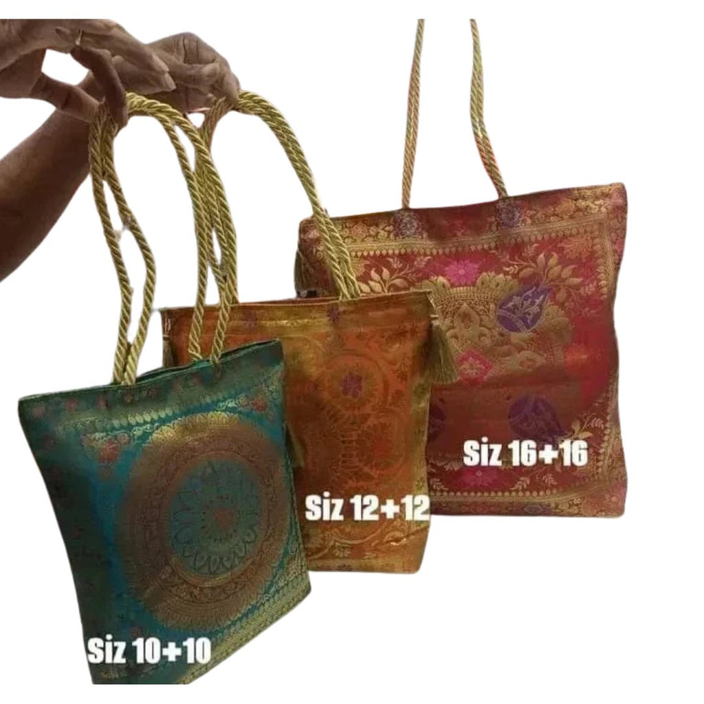 Banarasi Bag with Gold thread Handle
