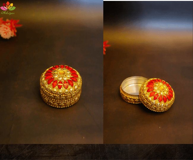 Beaded kumkum box
