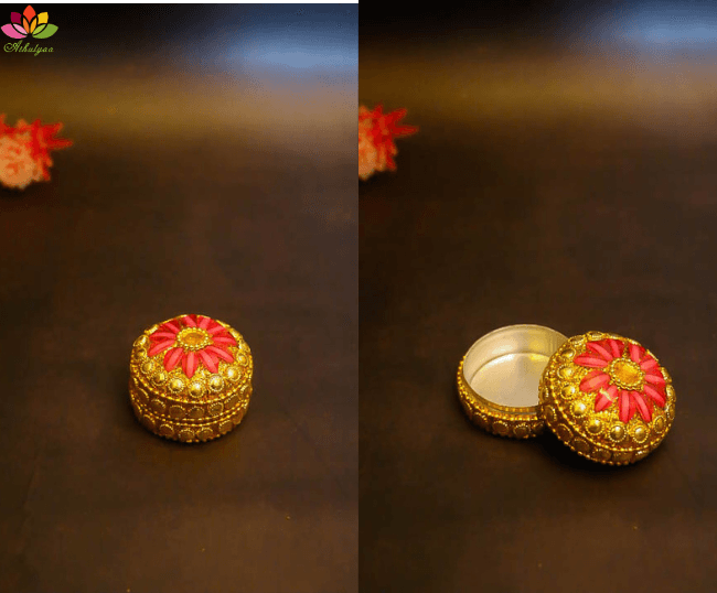 Beaded kumkum box