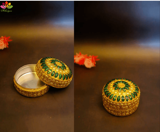 Beaded kumkum box