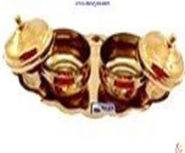 Brass Haldi kumkum set