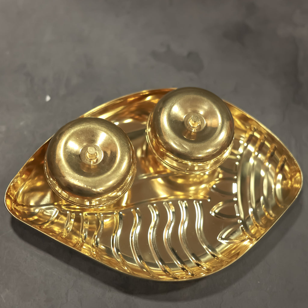 Brass Haldi Kumkum tray
