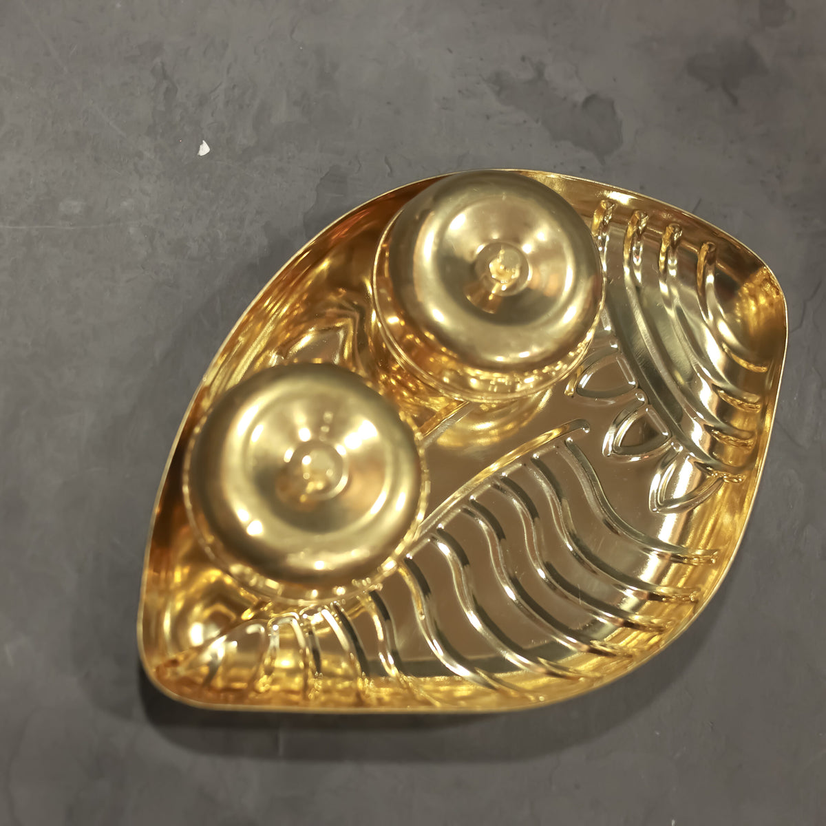 Brass Haldi Kumkum tray
