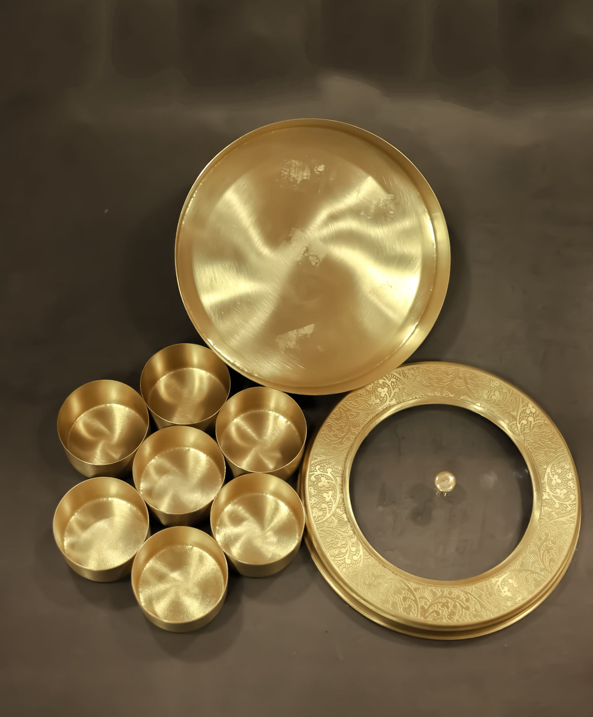 Brass Masala Box with transparent lid