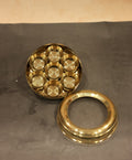 Brass Masala Box with transparent lid