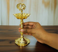 Brass Peacock Oil Lamp