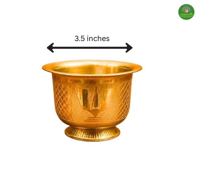 Balaji Shankh chakra Namam Brass Prasad bowl