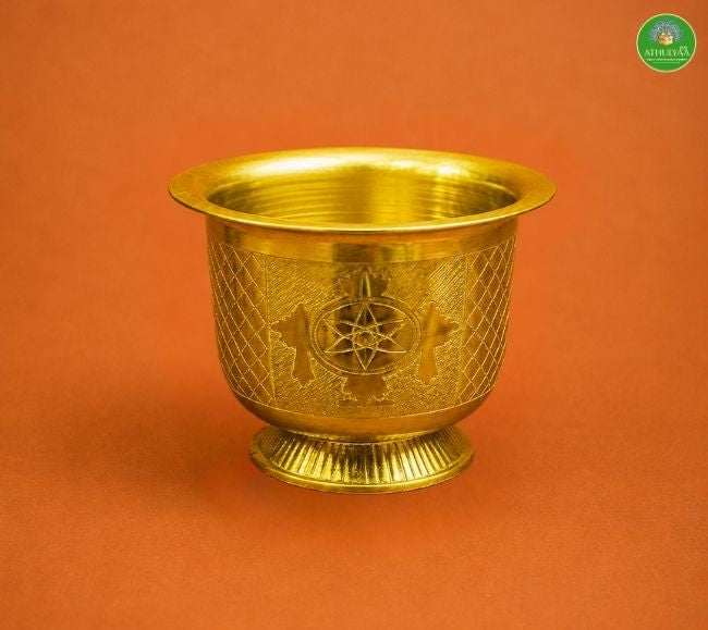 Balaji Shankh chakra Namam Brass Prasad bowl