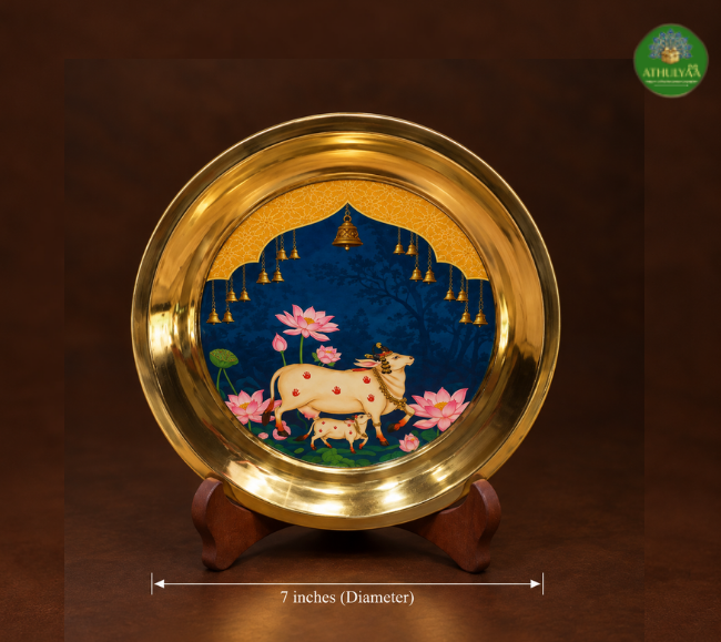 Brass Pichwai Plate