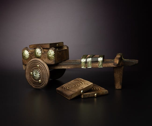 Bullock cart tea coaster