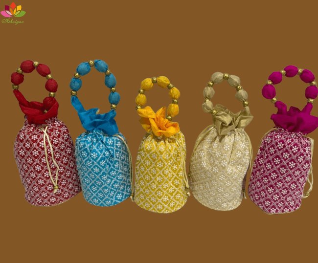 Chikankari Potali Bag
