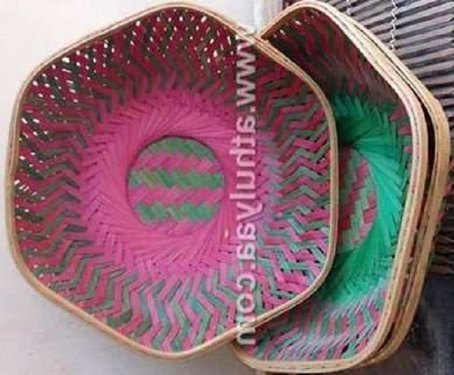 Colourful Bamboo Basket
