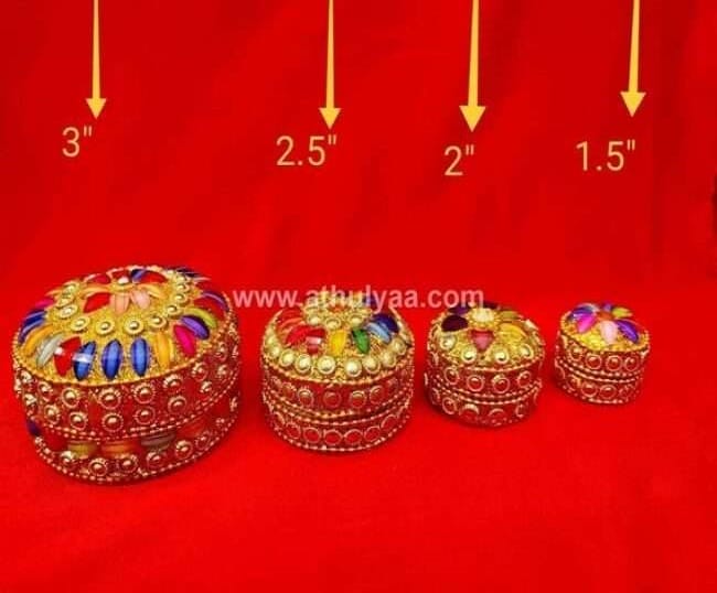 Beaded kumkum box