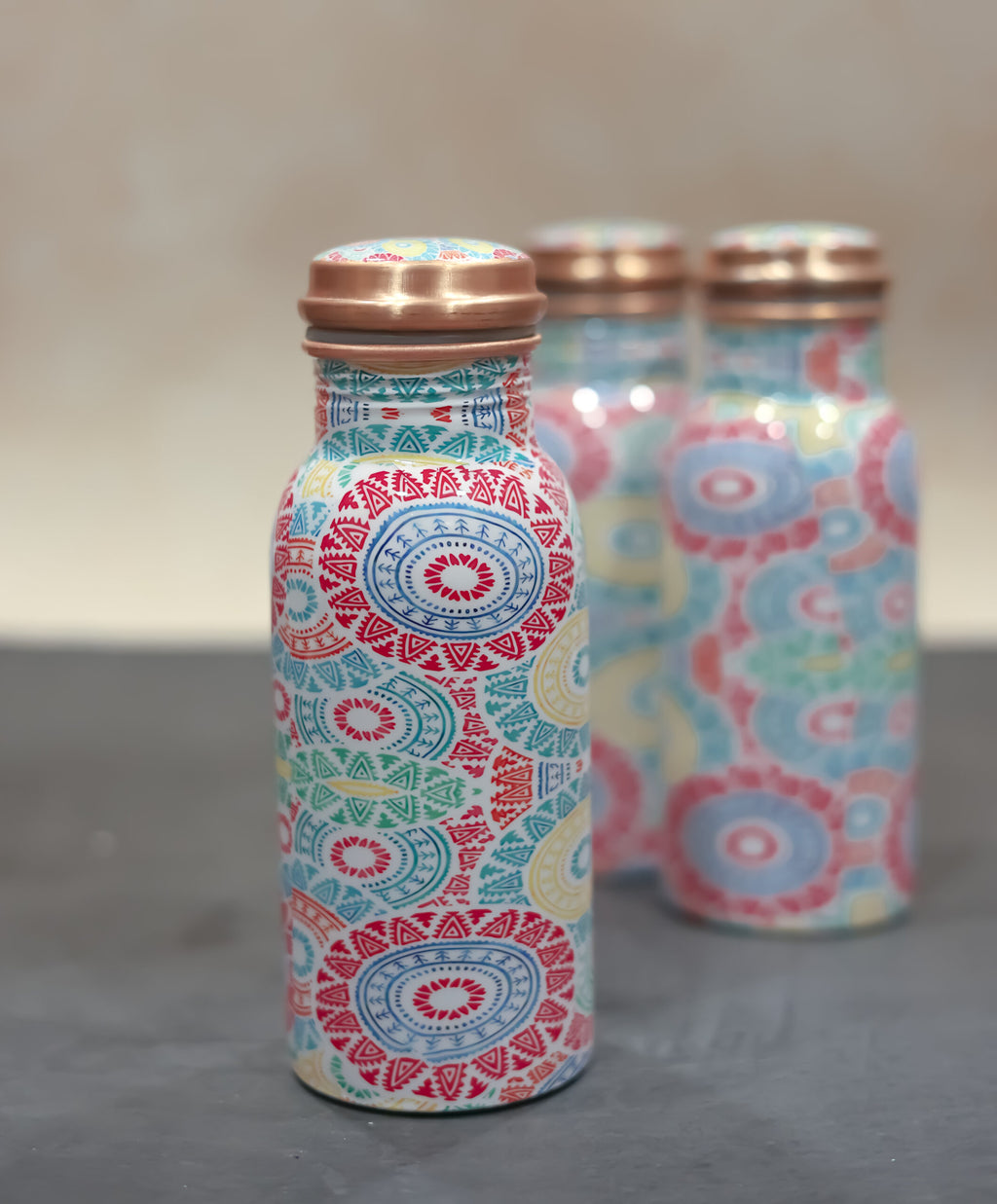 Copper Bottle - 650 ml -Pleasing Blue