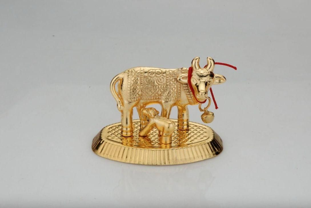 Cow and Calf - Gold Finish