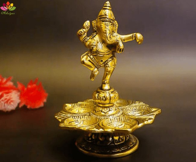 Dancing Narthana Ganesh Panchamukhi Diya