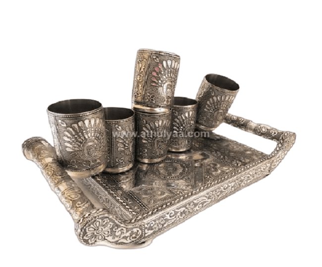 Decorative Tray-6 Glass Set