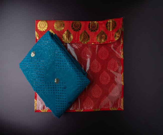 Designer saree cover with golden foil print