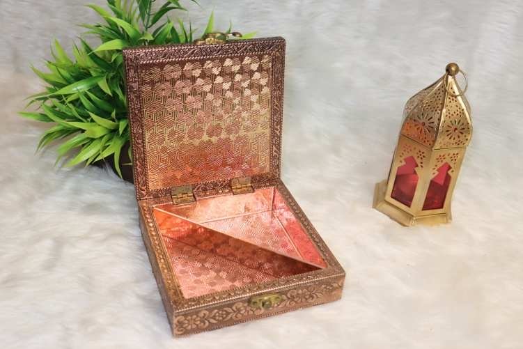 Elephant Motif Oxidised Dry Fruit Box