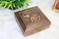 Elephant Motif Oxidised Dry Fruit Box
