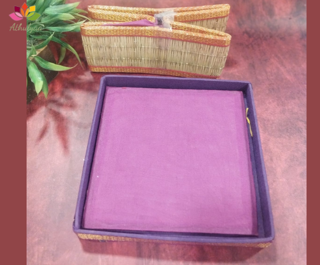 Foldable Kora Mat square Kalamkari box