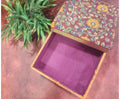 Foldable Kora Mat square Kalamkari box