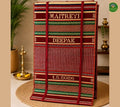 Foldable travel friendly Pattu paai with couple names