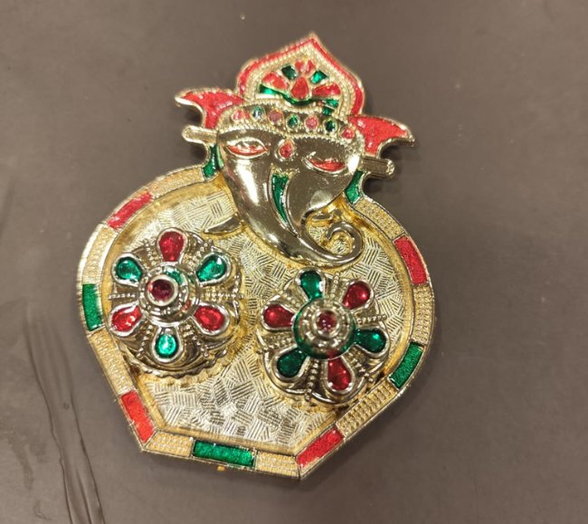 Ganesha haldi kumkum platter