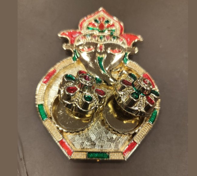 Ganesha haldi kumkum platter