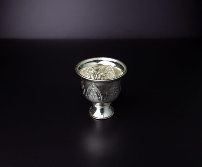 German Silver Kumkum Chandan Cup