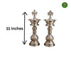 German Silver Lamp Pair