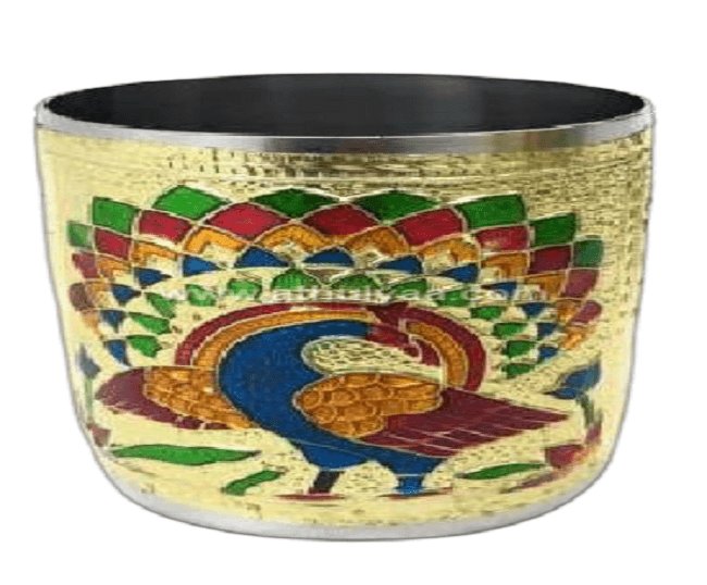 Golden Mayur 2-Glass Tray Set