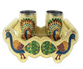 Golden Mayur 2-Glass Tray Set