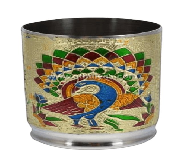 Golden Mayur 6-Glass Tray Set