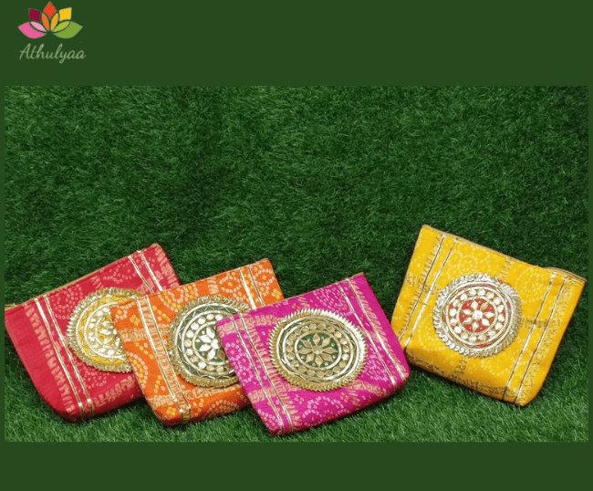 Printed Gota Patch Purse