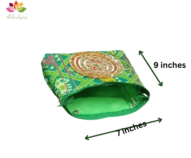 Printed Gota Patch Purse