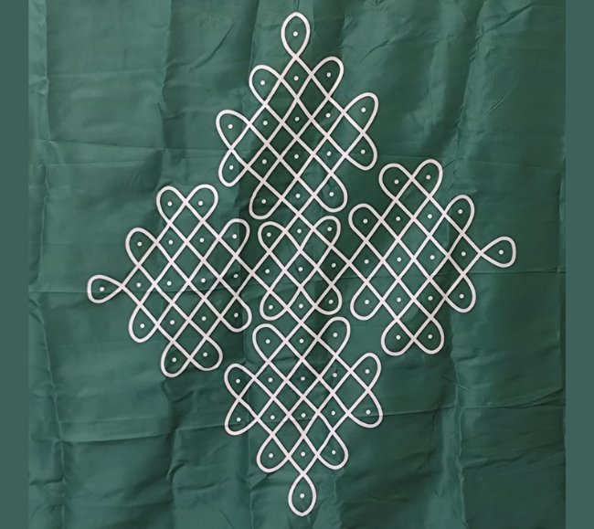 Green Kolam Backdrop