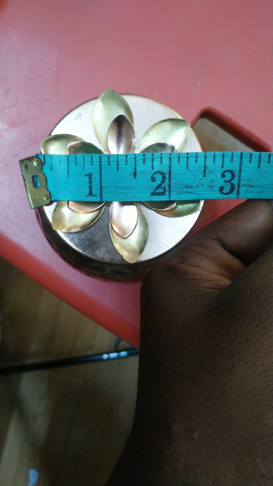 Hammered copper matki with lid